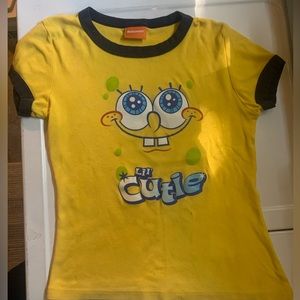 Vintage Y2K yellow character baby doll t-shirt